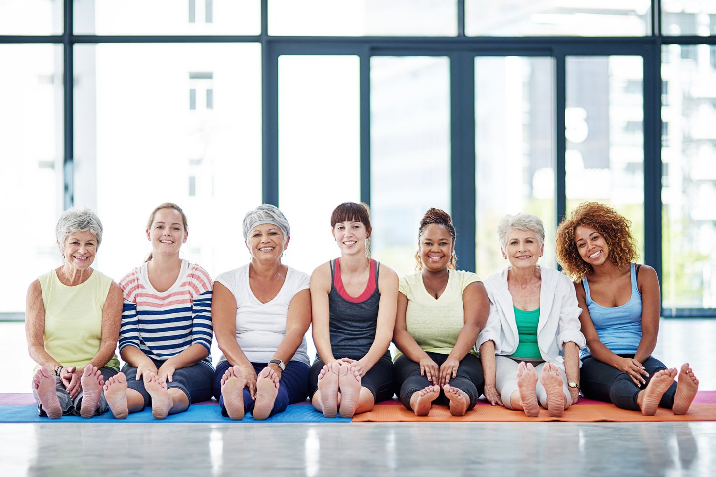 Fitness Is Fun for All Ages. Shot of a Group of Women Warming up